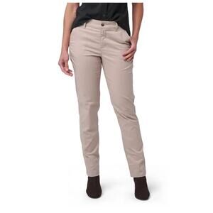 5.11 Tactical Womens Alexa Stretch Chino Pants Size 14 Long Slim Fit Cream NWT